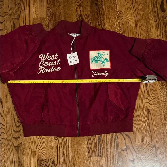 DAVI & DANI West Coast Rodeo Jacket - Wine & Cream Embroidery w/ patches medium - Picture 14 of 16